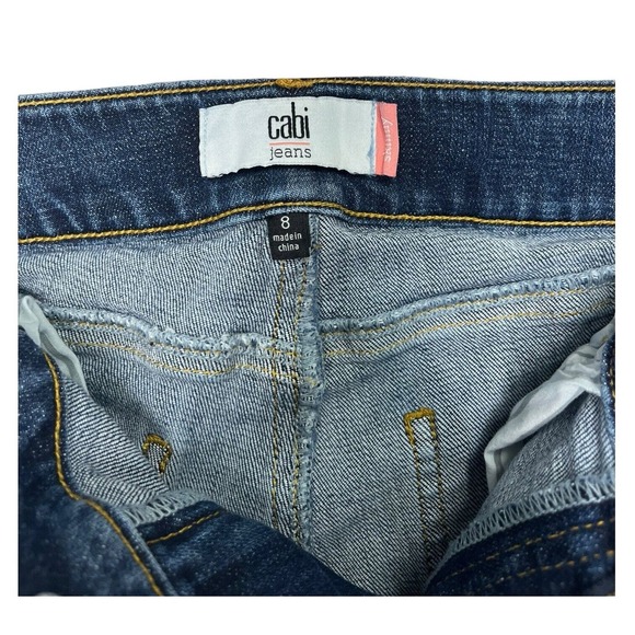 CAbi Jeans Womens 8 The Skinny Classic Wash Mid Rise Raw Hem Stretch 5882 Blue - Picture 9 of 15